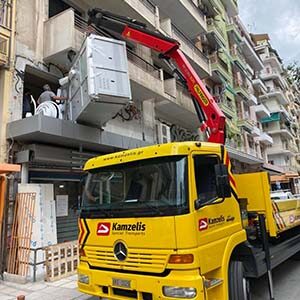 Μεταφορές με γερανό για επαγγελματικά ψυγεία​